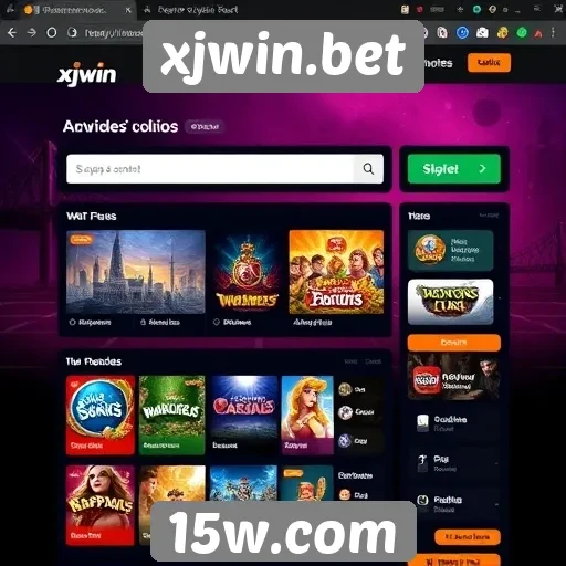 Análise da interface do usuário do site xjwin.bet